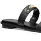 Michael Kors Women's Logo Plate Slide Sandal Black Size 7.5