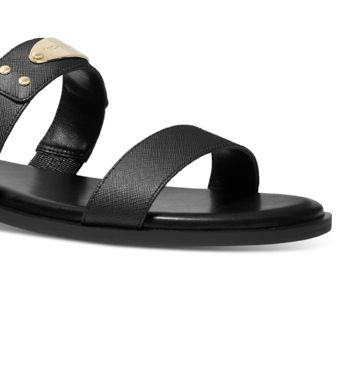 Michael Kors Women's Logo Plate Slide Sandal Black Size 7.5