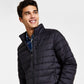 Club Room Men's Quilted Packable Puffer Jacket Blue Size Small