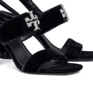 Tory Burch Women's Eleanor Pavé Slingback Sandal Black Size 9.5