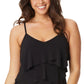 Beyond Control Women's Solid Citizen Tiered One Piece Swimsuit Black