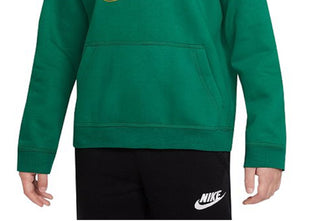Nike Boy's Club Fleece Pullover Hoodie Green Size Large