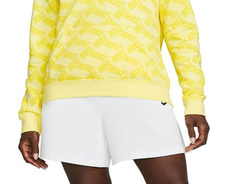 Nike Women's Sportswear Essentials Printed Hoodie Yellow Size Small