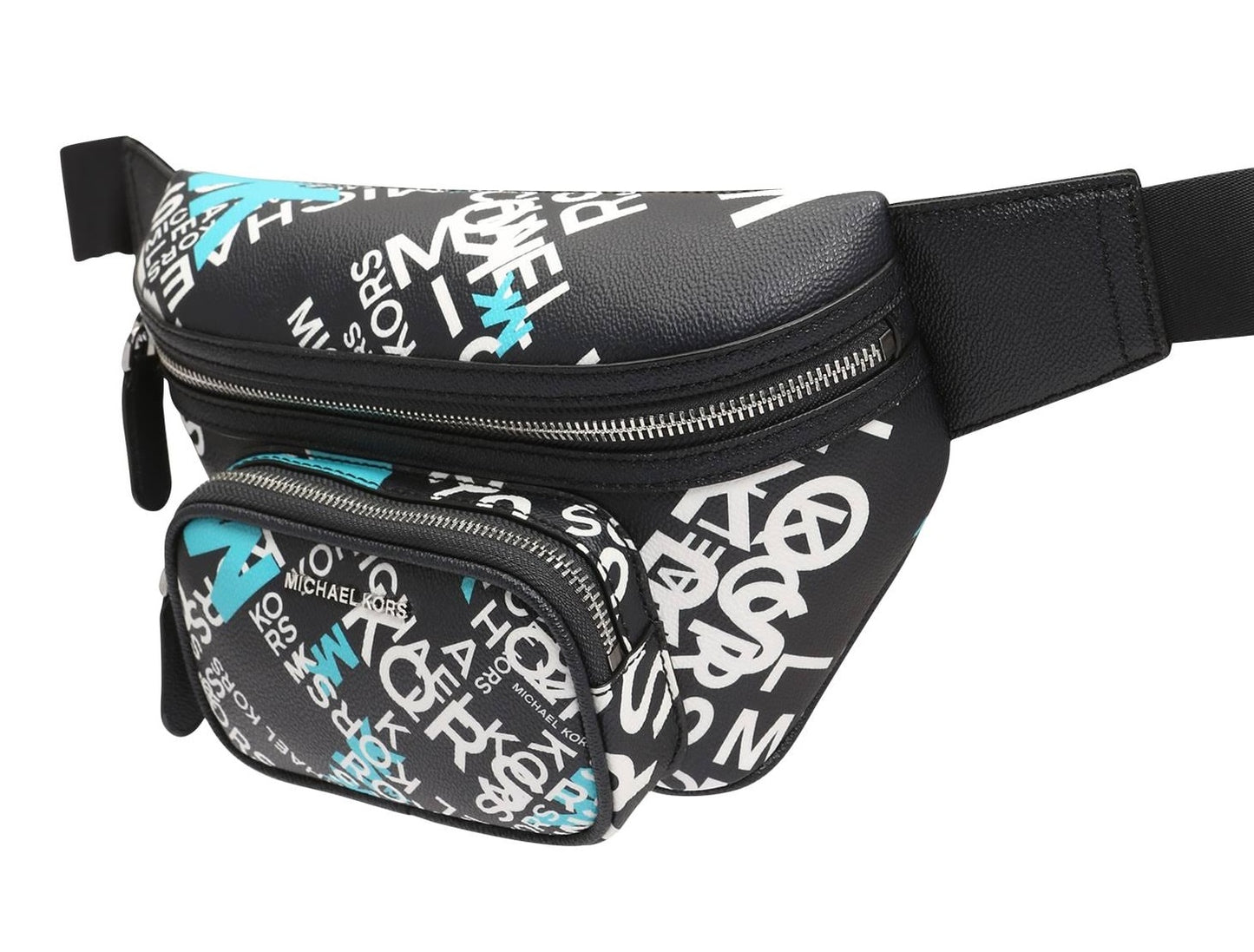 Michael Kors Men's Scatter Print Hudson Utility Belt Bag Blue Size Regular