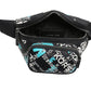 Michael Kors Men's Scatter Print Hudson Utility Belt Bag Blue Size Regular