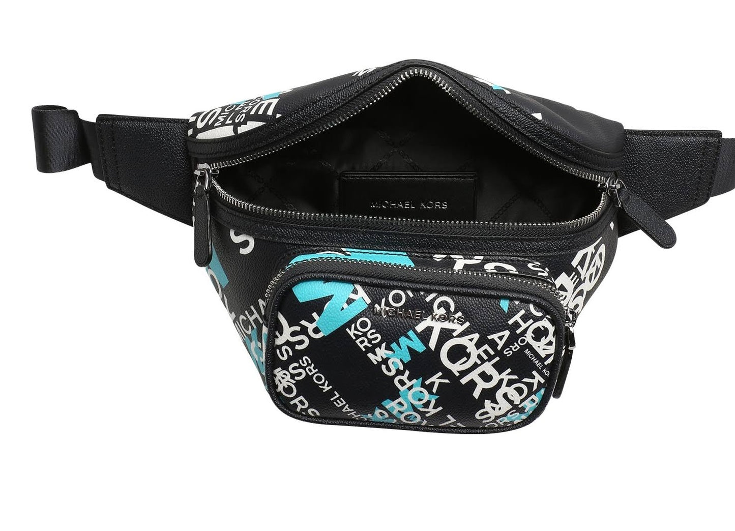 Michael Kors Men's Scatter Print Hudson Utility Belt Bag Blue Size Regular