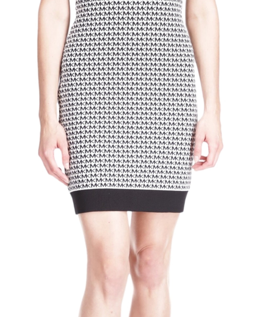 Michael Kors Women's Logo Print Mini Dress White Size Medium