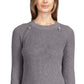 Michael Kors Women's Shaker Knit Zip Sweater Gray Size Small
