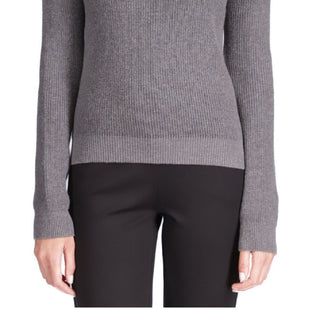 Michael Kors Women's Shaker Knit Zip Sweater Gray Size Small