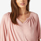 Lucky Brand Women's Sandwash Peasant Top Pink Size X-Large
