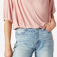 Lucky Brand Women's Sandwash Peasant Top Pink Size X-Large