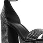 Michael Kors Women's Tara Studded Platform Ankle Strap Sandal Black Size 7.5