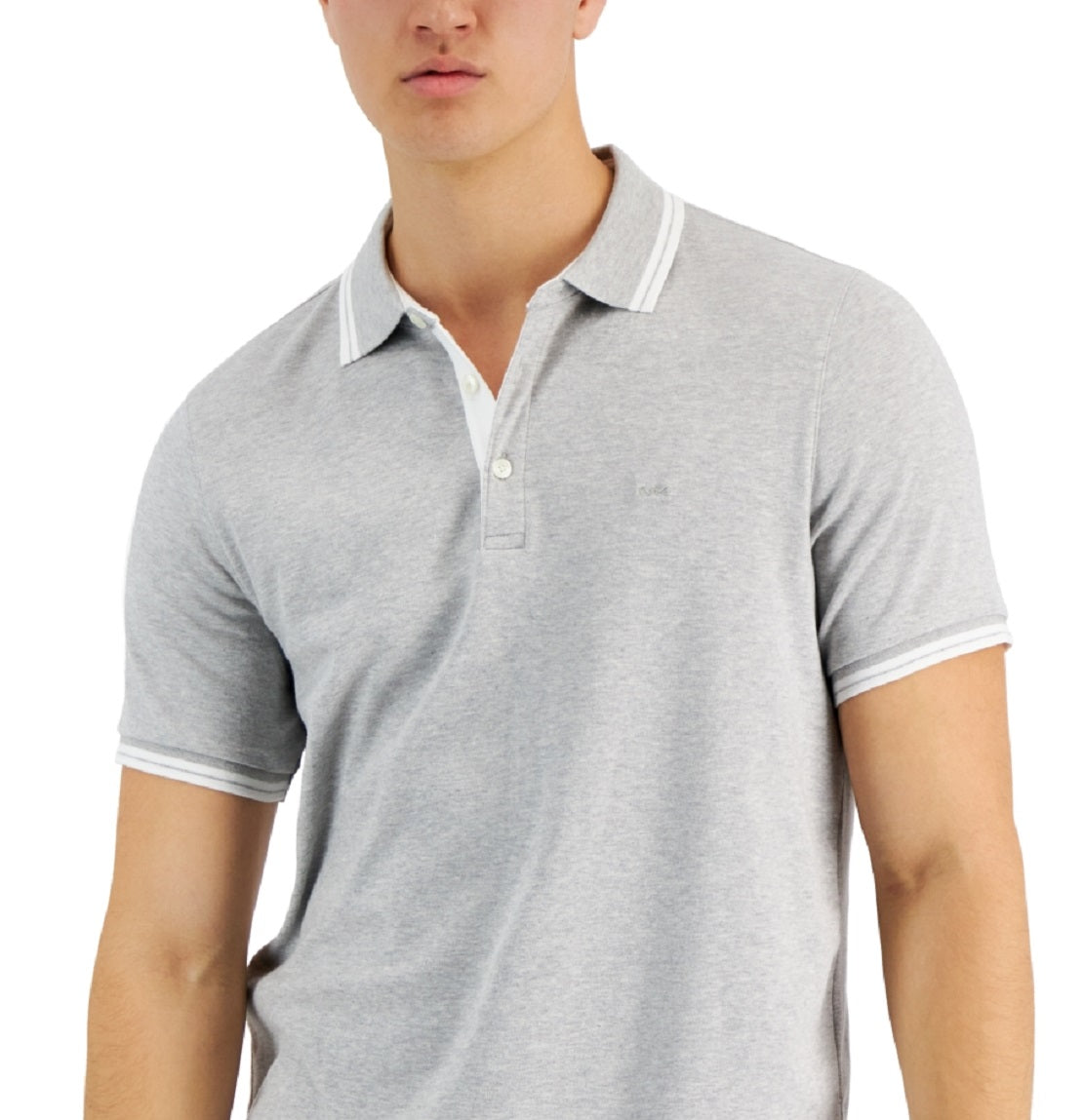 Michael Kors Men's Greenwich Polo Shirt Gray Size Large
