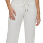 Calvin Klein Women's Wide Leg Velour Pants White Size Large