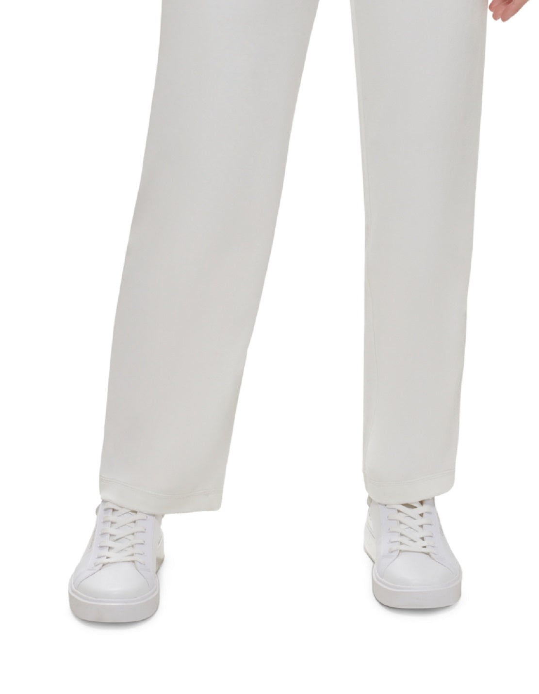 Calvin Klein Women's Wide Leg Velour Pants White Size Large