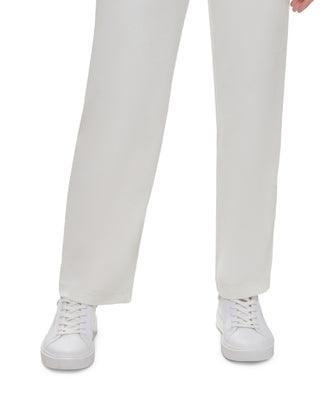Calvin Klein Women's Wide Leg Velour Pants White Size Large