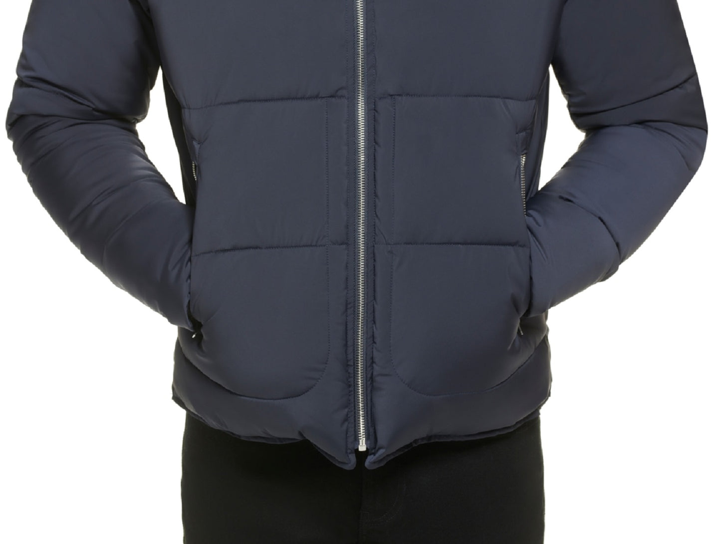 Calvin Klein Men's Stretch Medium Weight Moto Jacket Blue Size Medium