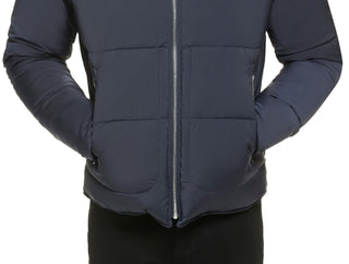 Calvin Klein Men's Stretch Medium Weight Moto Jacket Blue Size Medium