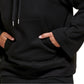 Calvin Klein Women's High Low Oversized Raglan Hoodie Black Size Large