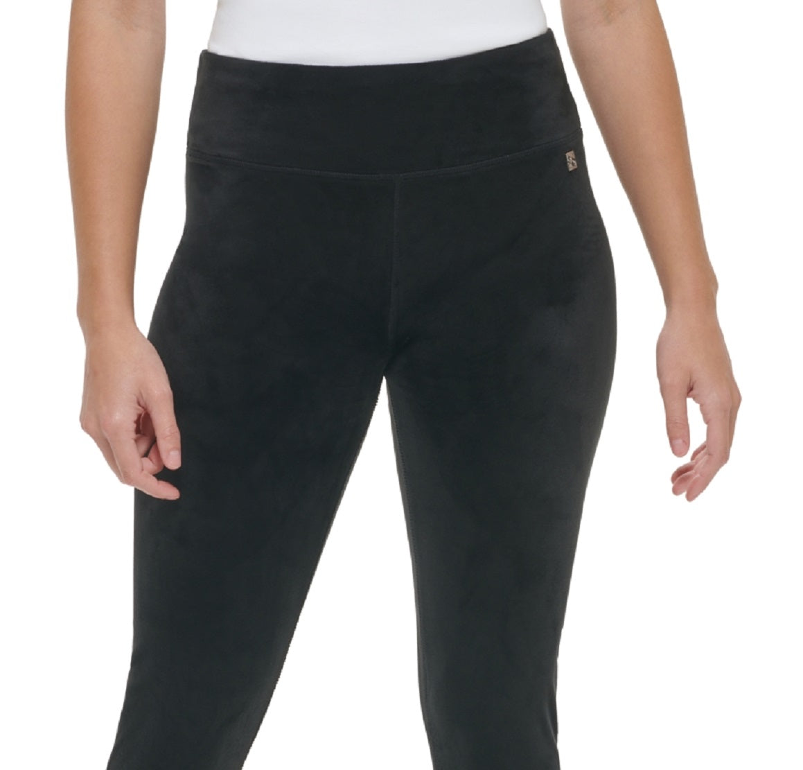 Calvin Klein Women's Velour Leggings Black Size X-Large