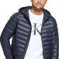 Calvin Klein Men's Hooded & Quilted Packable Jacket Blue Size Medium