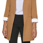 Calvin Klein Women's Open Front 3/4 Sleeve Blazer Brown Size 4Petite