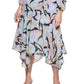 Calvin Klein Women's Printed Puff Shoulder Midi Wrap Dress Black Size 8