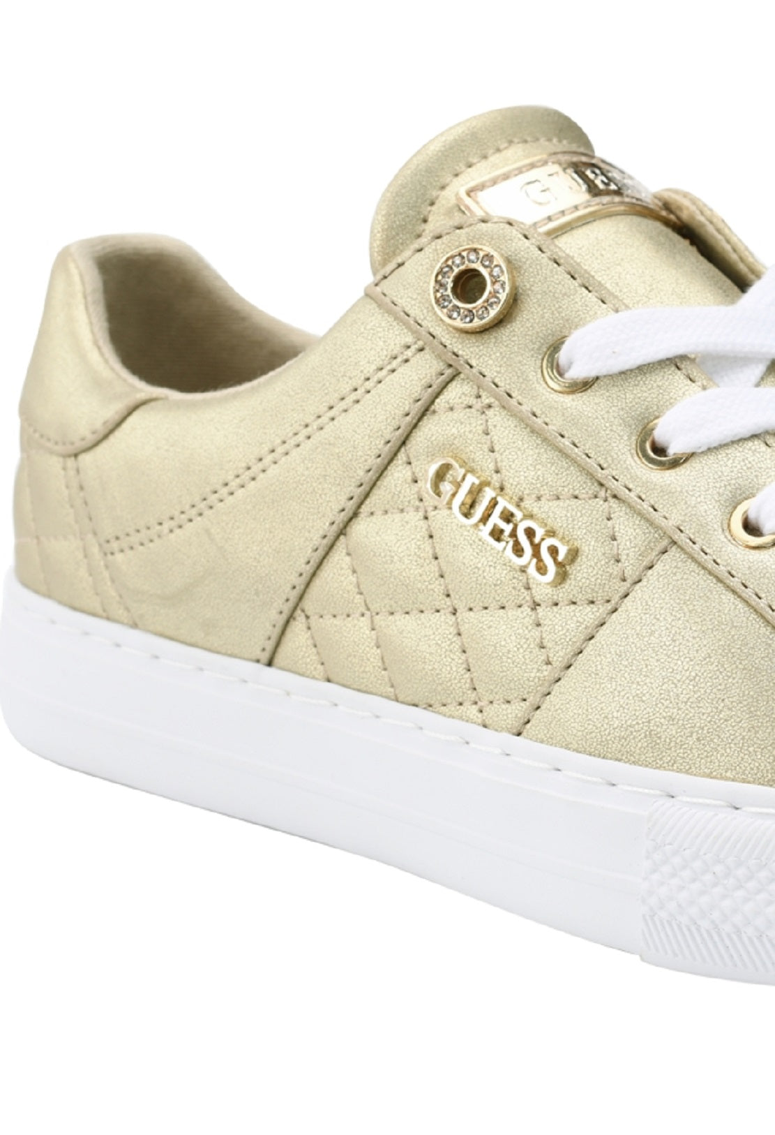 GUESS Women's Loven Casual Lace Up Sneakers Yellow Size 5.5 M