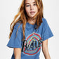 Junk Food Women's Cotton The Beatles Graphic Print Tee Blue Size Large