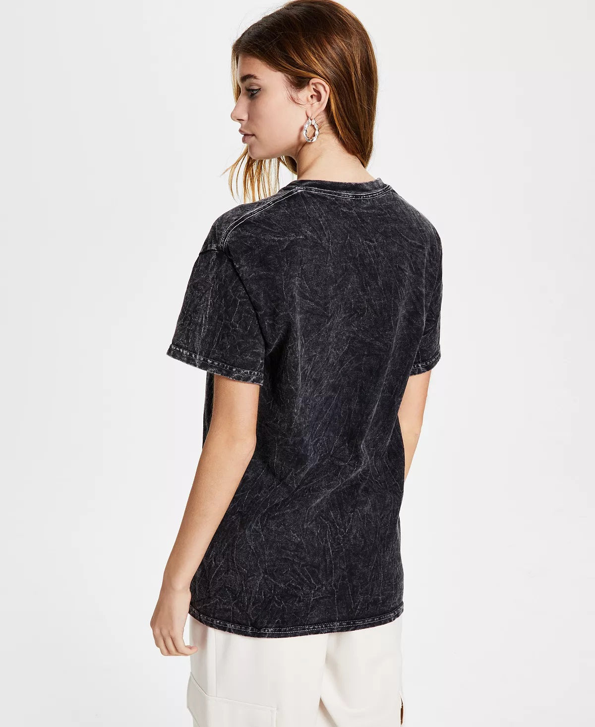 Junk Food Women's Cotton Floyd Graphic Print Tee Black Size Medium