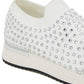 Kenneth Cole Reaction Women's Cameron Jewel Joggers Sneakers Shoes White Size 7.5