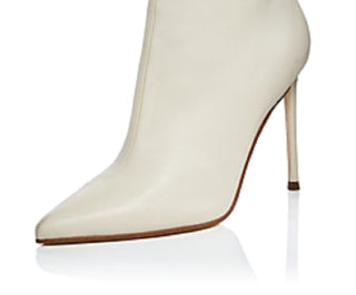 Aqua Women's Gal Pointed High Heel Booties Beige Size 8.5 M