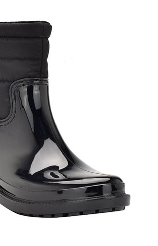 Calvin Klein Women's Pull On Lug Sole Logo Cold Weather Rain Booties Black Size 7 M