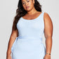 And Now This Women's Side Tie Midi Dress Blue Size 3X