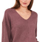 Vince Camuto Women's Cozy Seam Sweater Purple Size X-Large