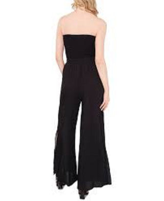 1.STATE Women's Strapless Wide Leg Jumpsuit Swimsuit Black