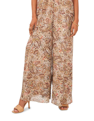 Vince Camuto Women's Sleeveless Tie Neck Jumpsuit Brown Size Medium