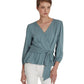 Ralph Lauren Women's Jersey Peplum Blouse Blue Size X-Large