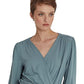 Ralph Lauren Women's Jersey Peplum Blouse Blue Size X-Large