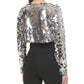 Kensie Women's Sequined Bolero Gray Size Large