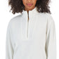 Tommy Hilfiger Women's 1/2 Zip Solid Cropped Sweatshirt White Size X-Large
