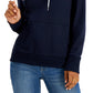 Tommy Hilfiger Women's Long Sleeve Front Pocket Logo Sweatshirt Blue Size Small