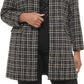 Calvin Klein Women's Plaid Tweed Topper Jacket Black Size 22W