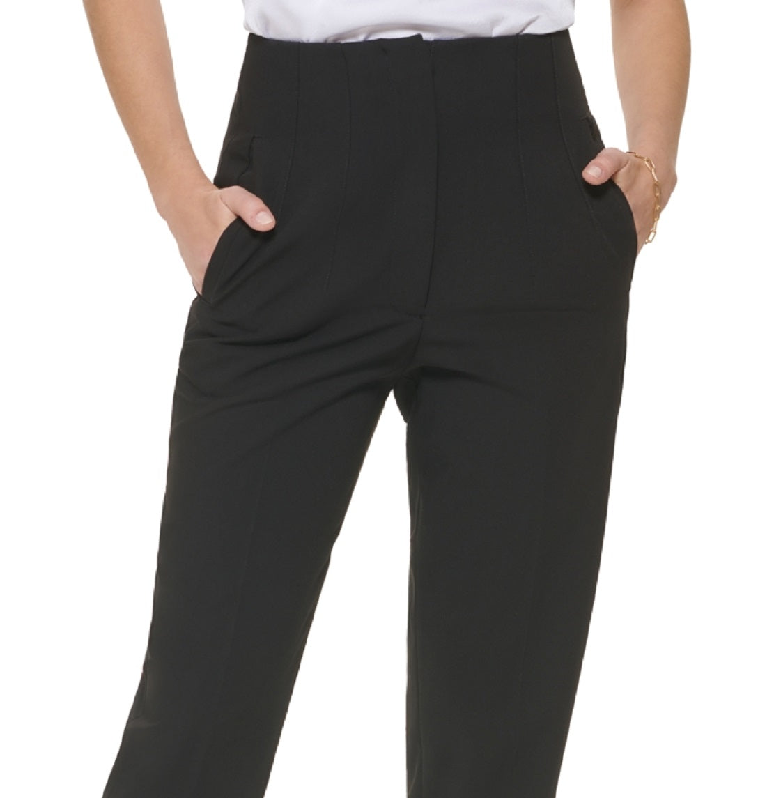 Calvin Klein Women's Infinite Stretch Ankle Pants Black Size 16