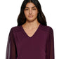 Calvin Klein Women's V Neck Chiffon Sleeve Blouse Purple Size X-Large