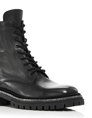 Aqua Women's Aria Rhinestone Trim Ankle Booties Black Size 9 M