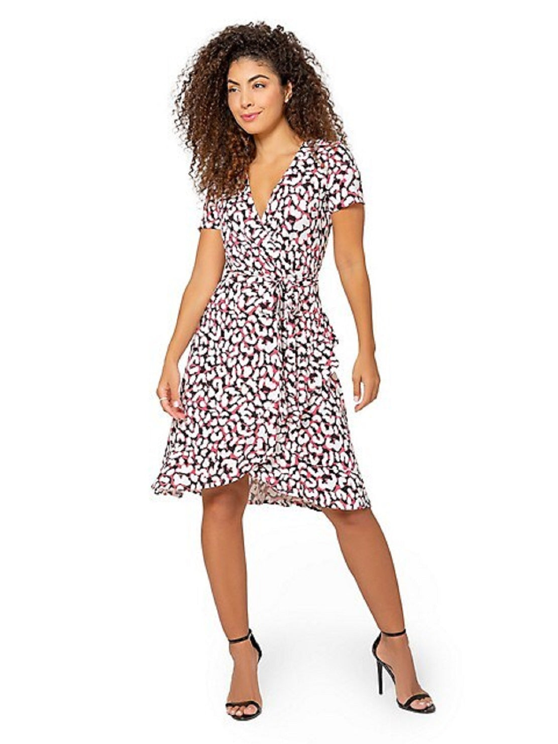Leota Women's Brandy Dress in Brushstroke Leopard Fruit Size S