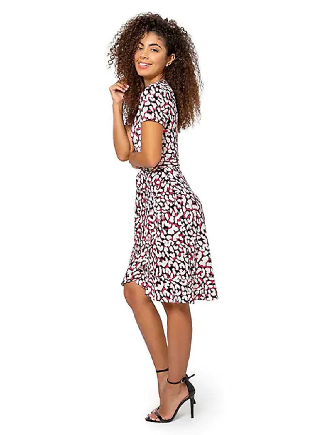 Leota Women's Brandy Dress in Brushstroke Leopard Fruit