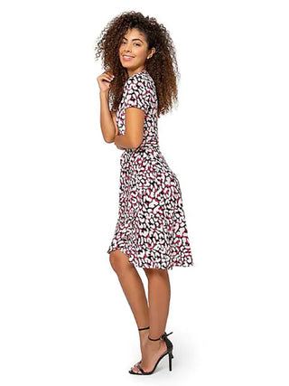 Leota Women's Brandy Dress in Brushstroke Leopard Fruit