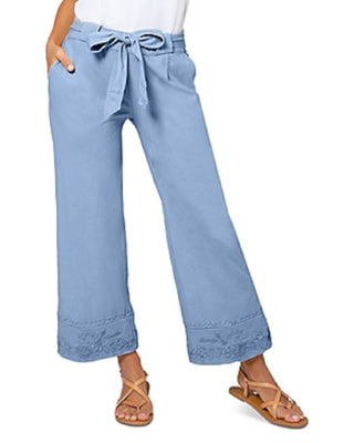 Leota Women's Lupita Culottes Dress in Chambray Blue Large Lord & Taylor Blue